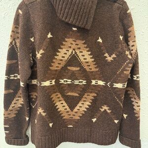 Lauren Ralph Lauren Brown Geometric Turtleneck Sweater